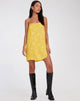 Immagine di Datista Mini Dress in Satin Rose Sunshine Giallo