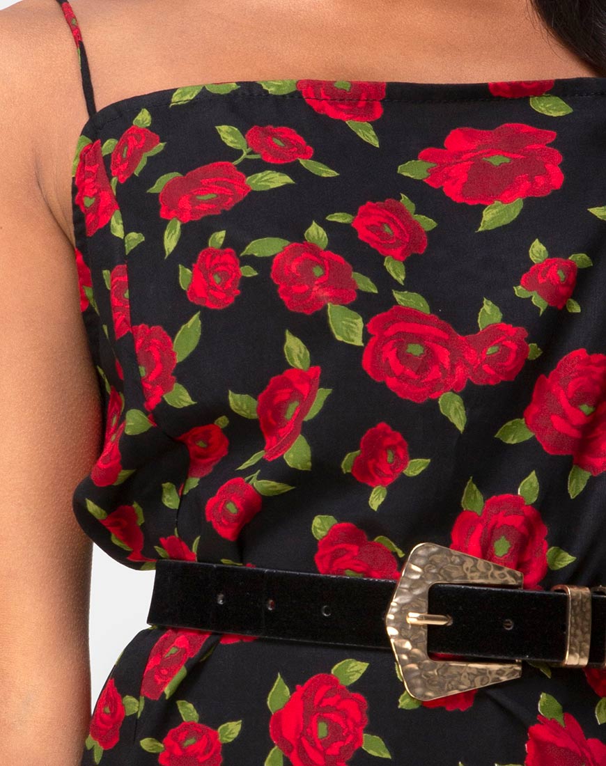 Immagine di Datista Slip Dress in Roaming Rose Nero