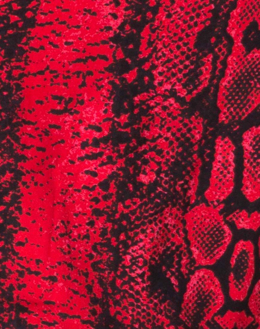 Immagine di Datista Slip Dress in Red Snake