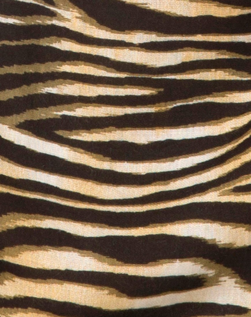 Immagine di Datista Slip Dress in Zips Zebra Brown