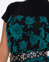 Rosa Romantica Flock Teal