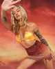 Immagine di Delphi Crop Top in raso Tangerine