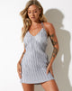 immagine di Denada Mini Dress in Crinkle Silver