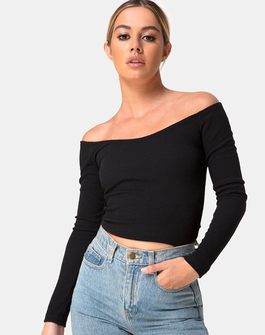 Immagine di Devora Top in Black Rib