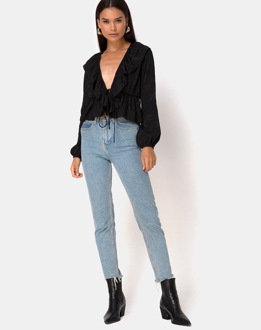 Immagine di Diar Top in Satin Rose Black