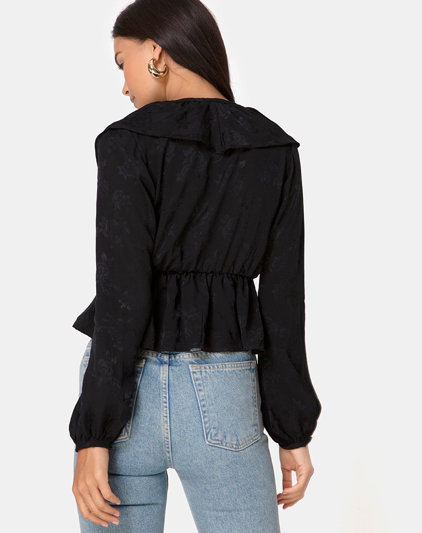 Top Diar in Satin Rose Black