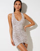 Immagine di Dilada Bodycon Dress in tonalità zebra