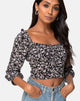 Immagine di Dimen Crop Top in Wild Tulip Nero