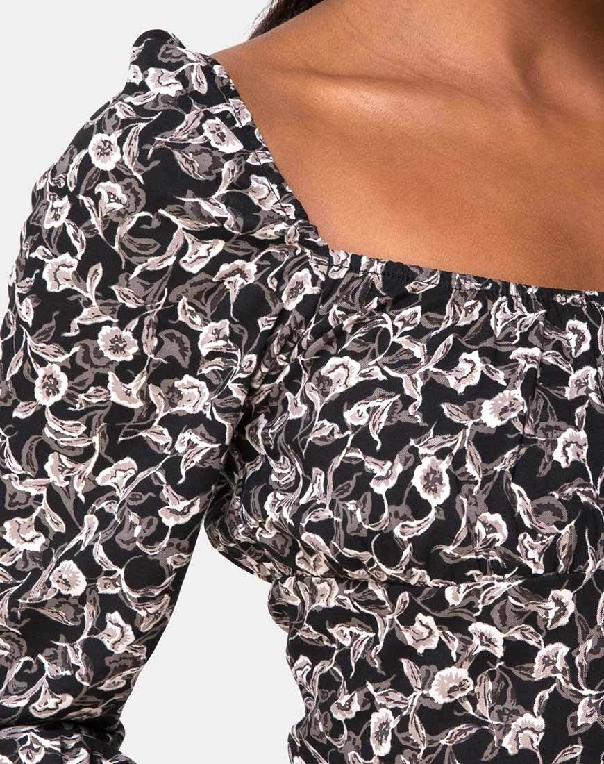 Immagine di Dimen Crop Top in Wild Tulip Nero