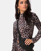 Immagine di Lara Crop Top in velluto marrone leopardo