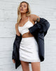 Immagine di Alma Mini Gonna in Raso Beige