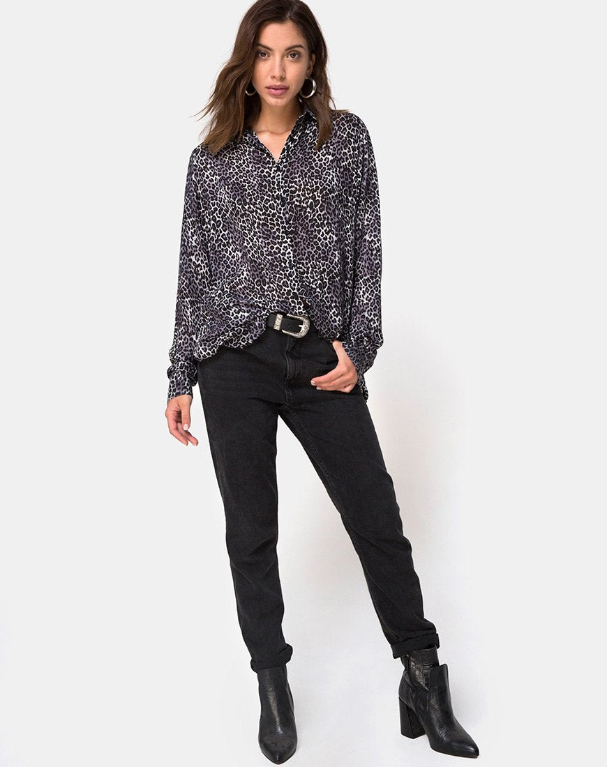 Camicia Disam in Rar Leopard Grey