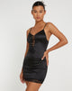 immagine di Ditika Mini Dress in Satin Nero