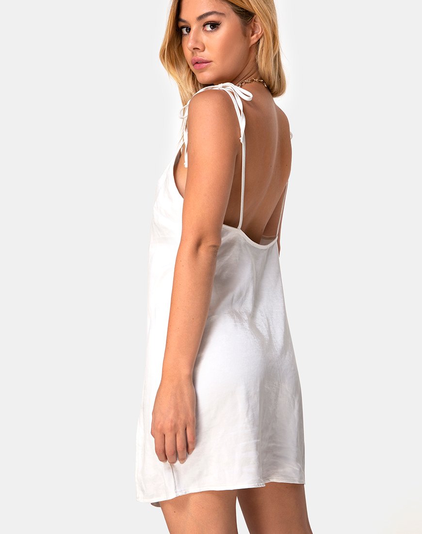 Immagine di Doella Slip Dress in raso avorio