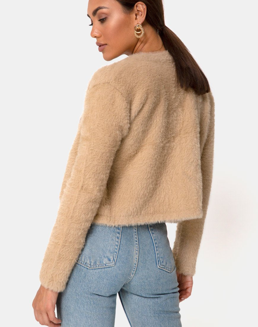 Cardigan Doma in maglia cammello