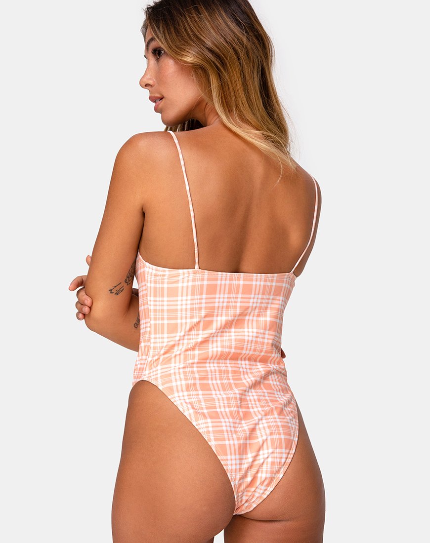 Costume da bagno Doraty in Picnic Check Peach