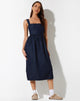 immagine di Doraya Midi Dress in Denim Blue Chambray