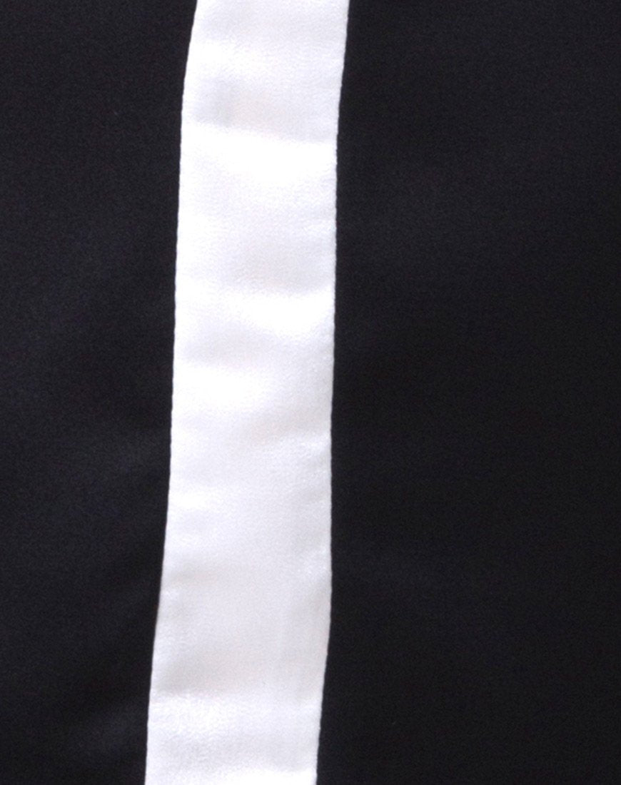 Immagine di Dore T-Shirt Dress nero a righe avorio