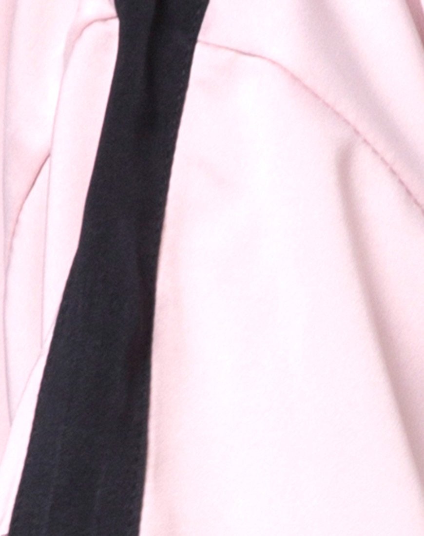Immagine di Dore T-Shirt Dress in Blush con riga nera