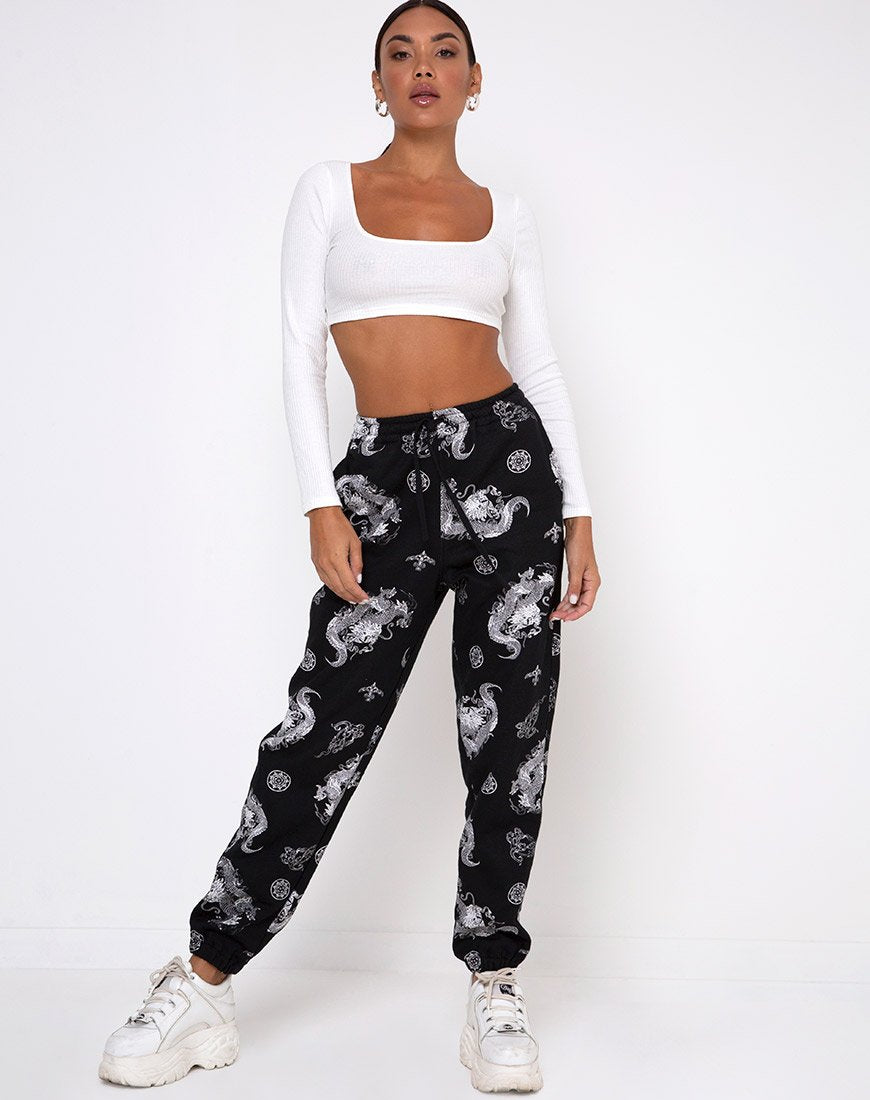 Immagine di Drea Crop Top a coste avorio
