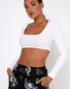 Immagine di Drea Crop Top a coste avorio