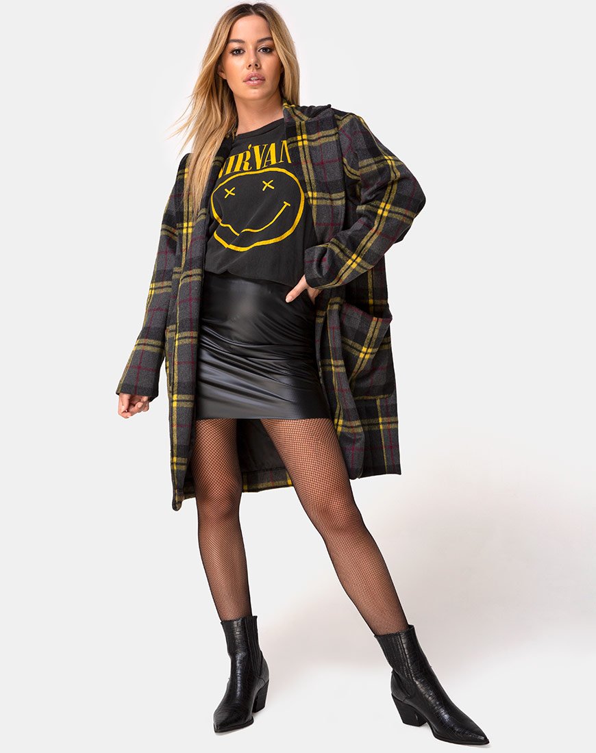 Immagine di Dusty Coat in Check Yellow Brown