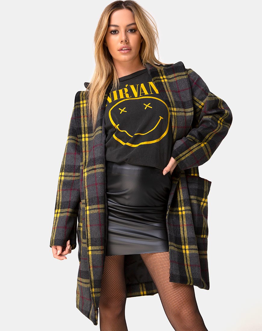 Immagine di Dusty Coat in Check Yellow Brown