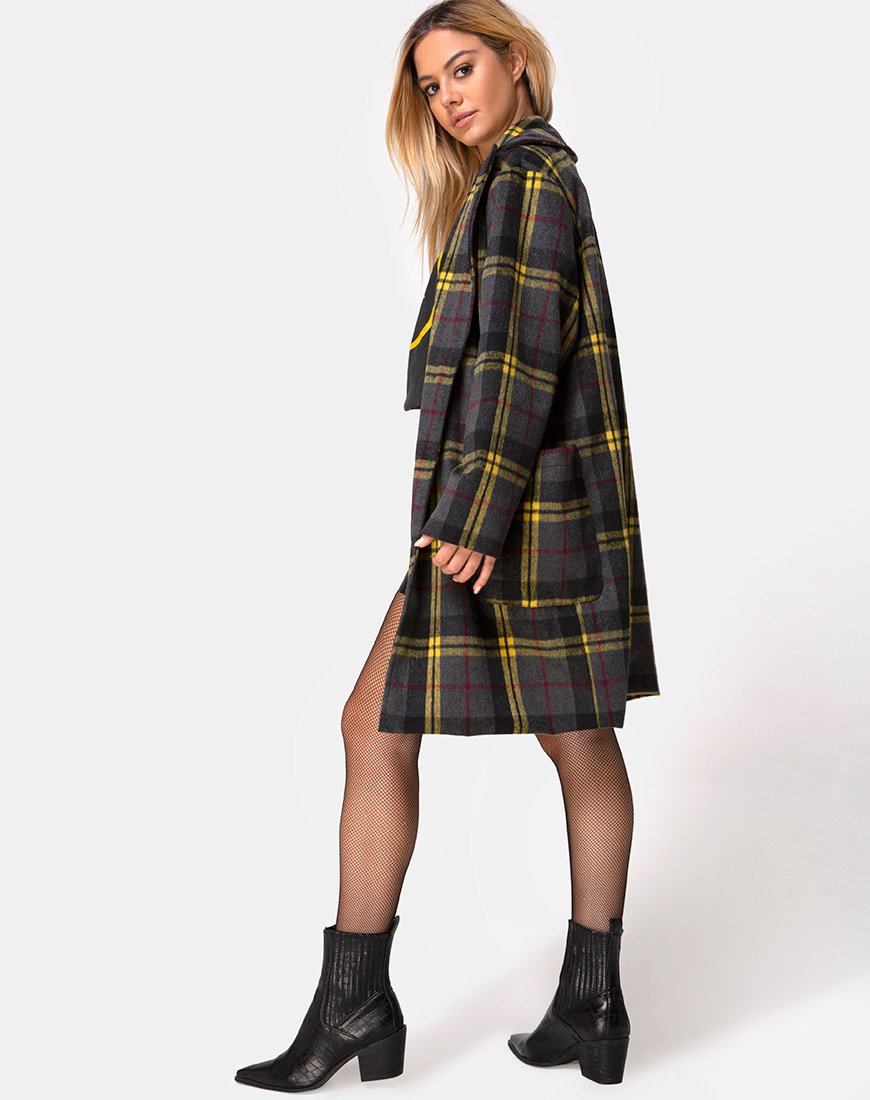 Immagine di Dusty Coat in Check Yellow Brown