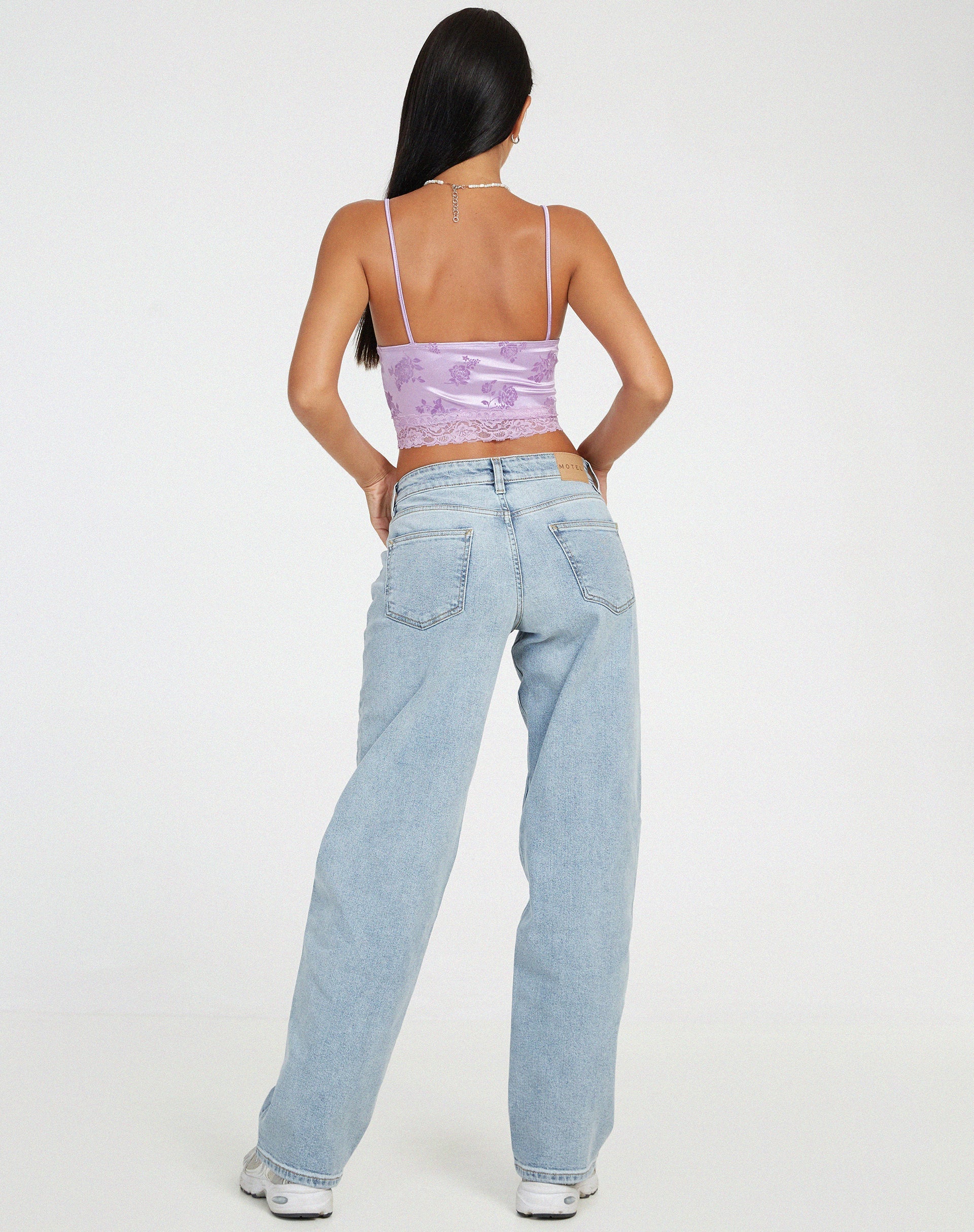 immagine di Dyrana Crop Top in Rose Flock Lilac