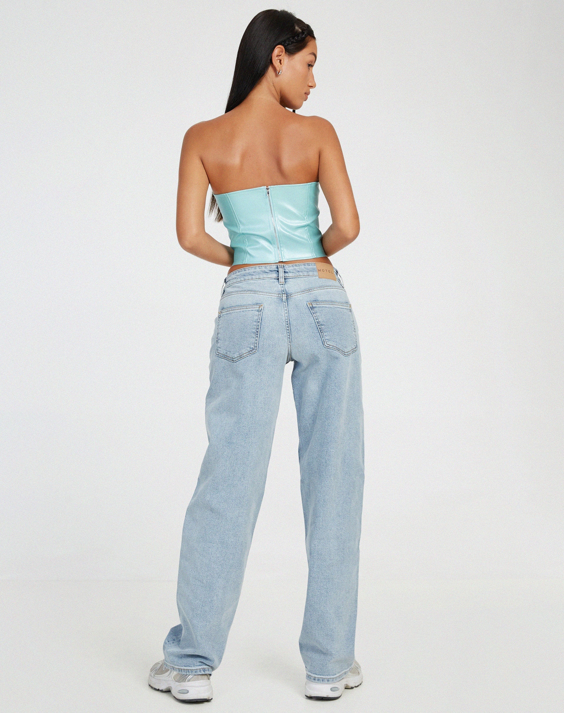 immagine di Dena Corset Top in PU Sky Blue