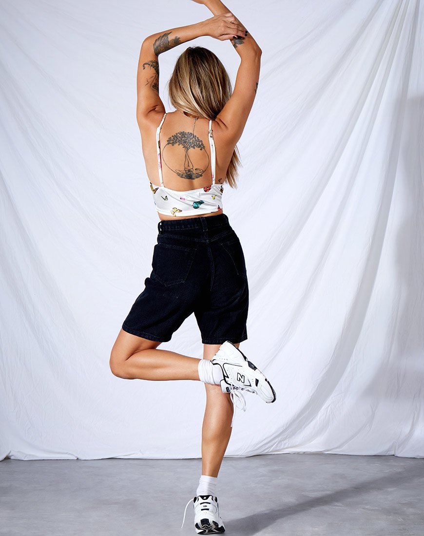 Immagine di Veila Crop Top in crema Butterfly