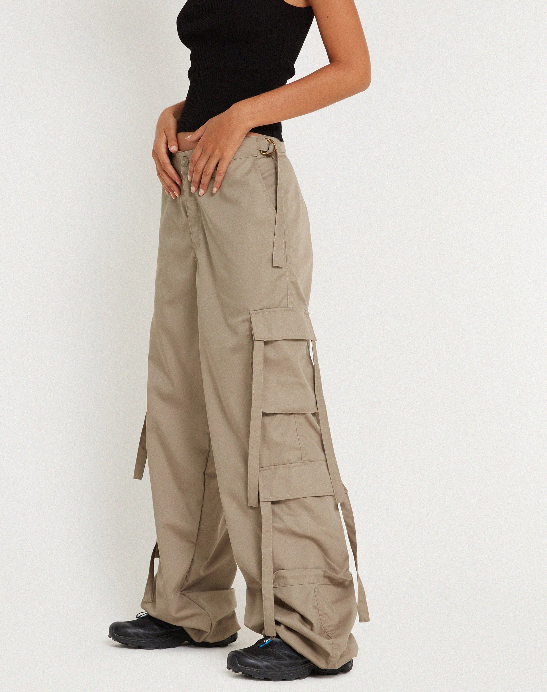 immagine di Edgar Pantalone Cargo a gamba larga in Cotone Drill Taupe