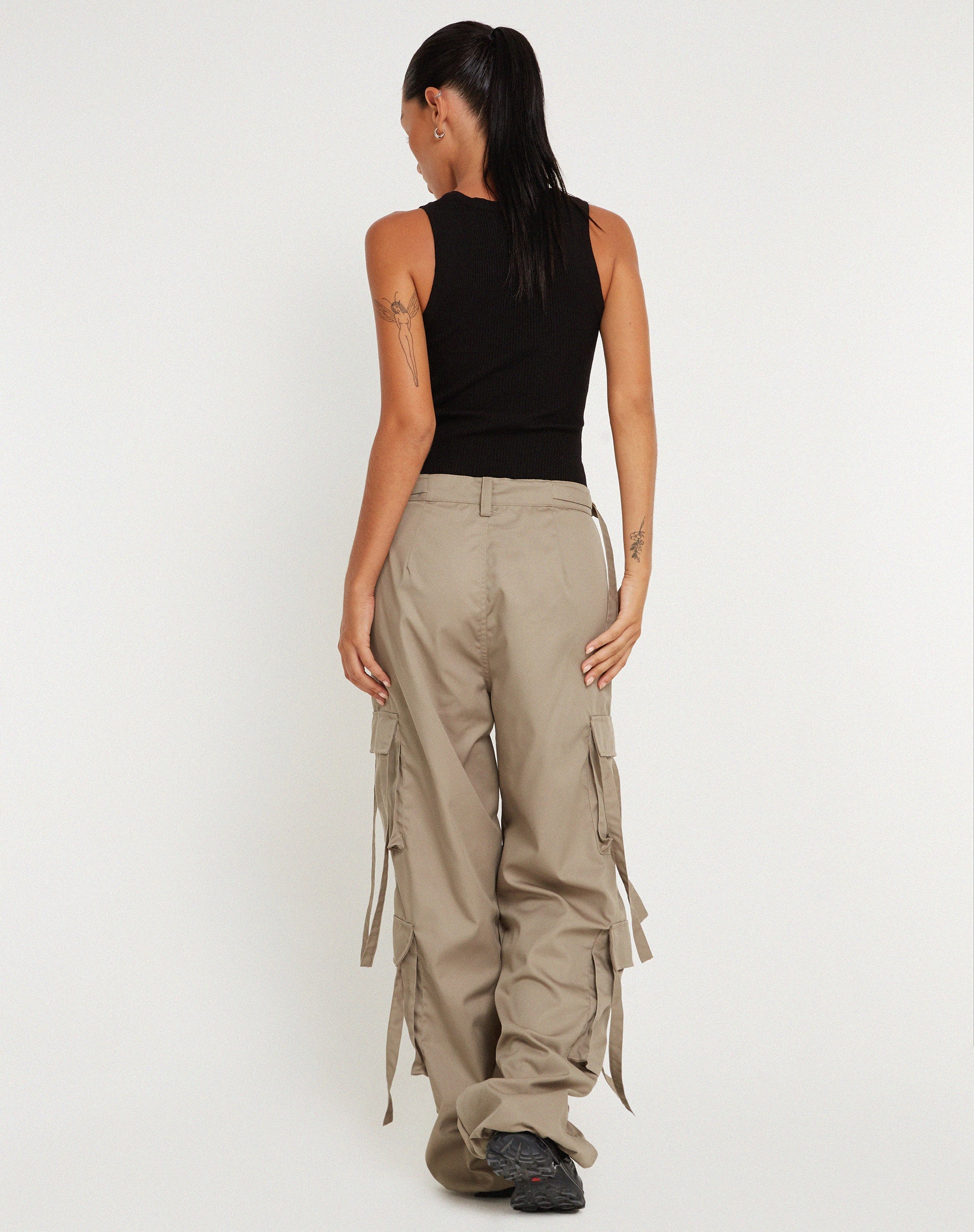 immagine di Edgar Pantalone Cargo a gamba larga in Cotone Drill Taupe