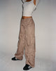 IMMAGINE DEI pantaloni Cargo a gamba larga Edgar in cotone Drill Taupe