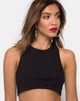 Immagine di Edina Crop Top a costine nero