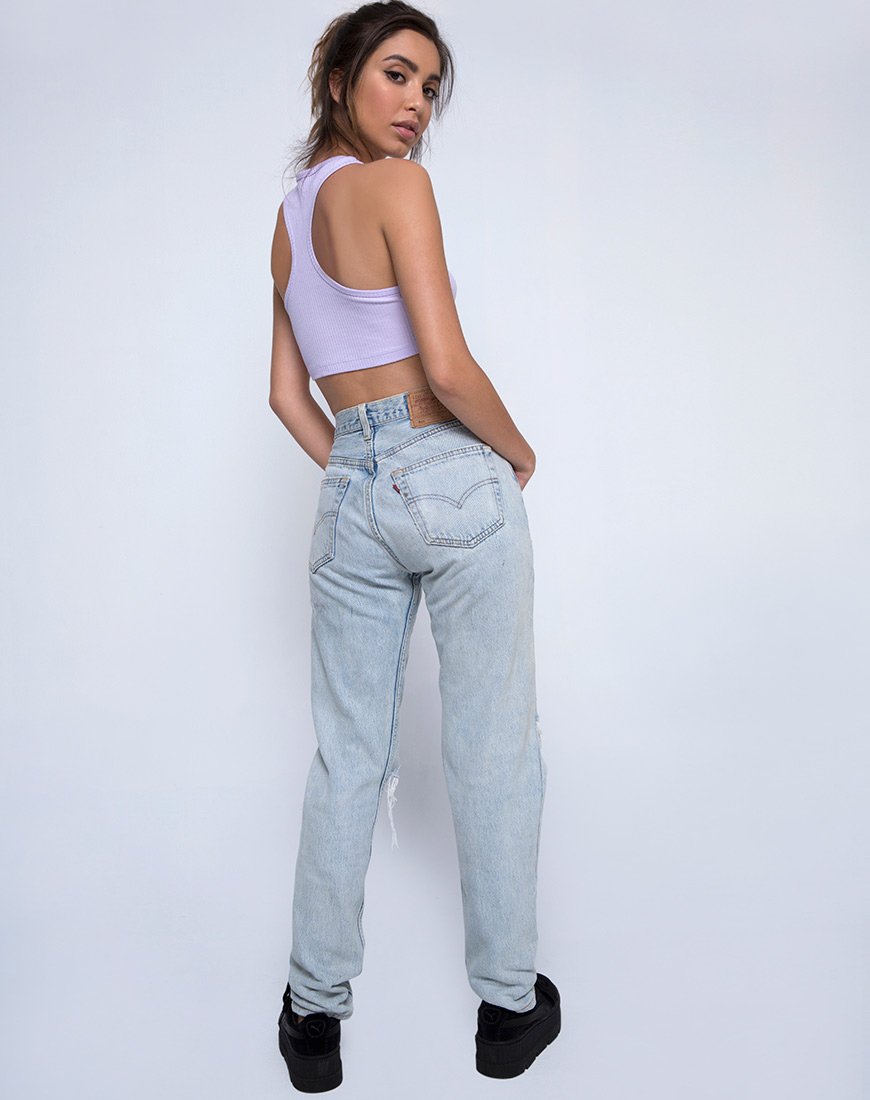 Immagine di Edina Crop Top Rib Lilla