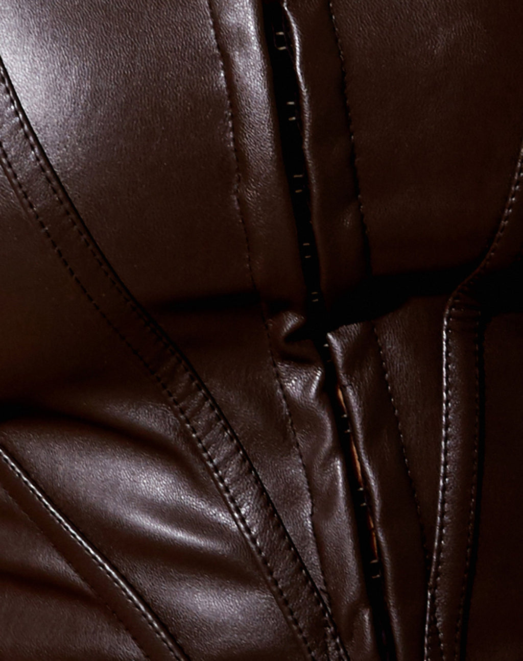 Top corsetto Elci in PU cioccolato fondente