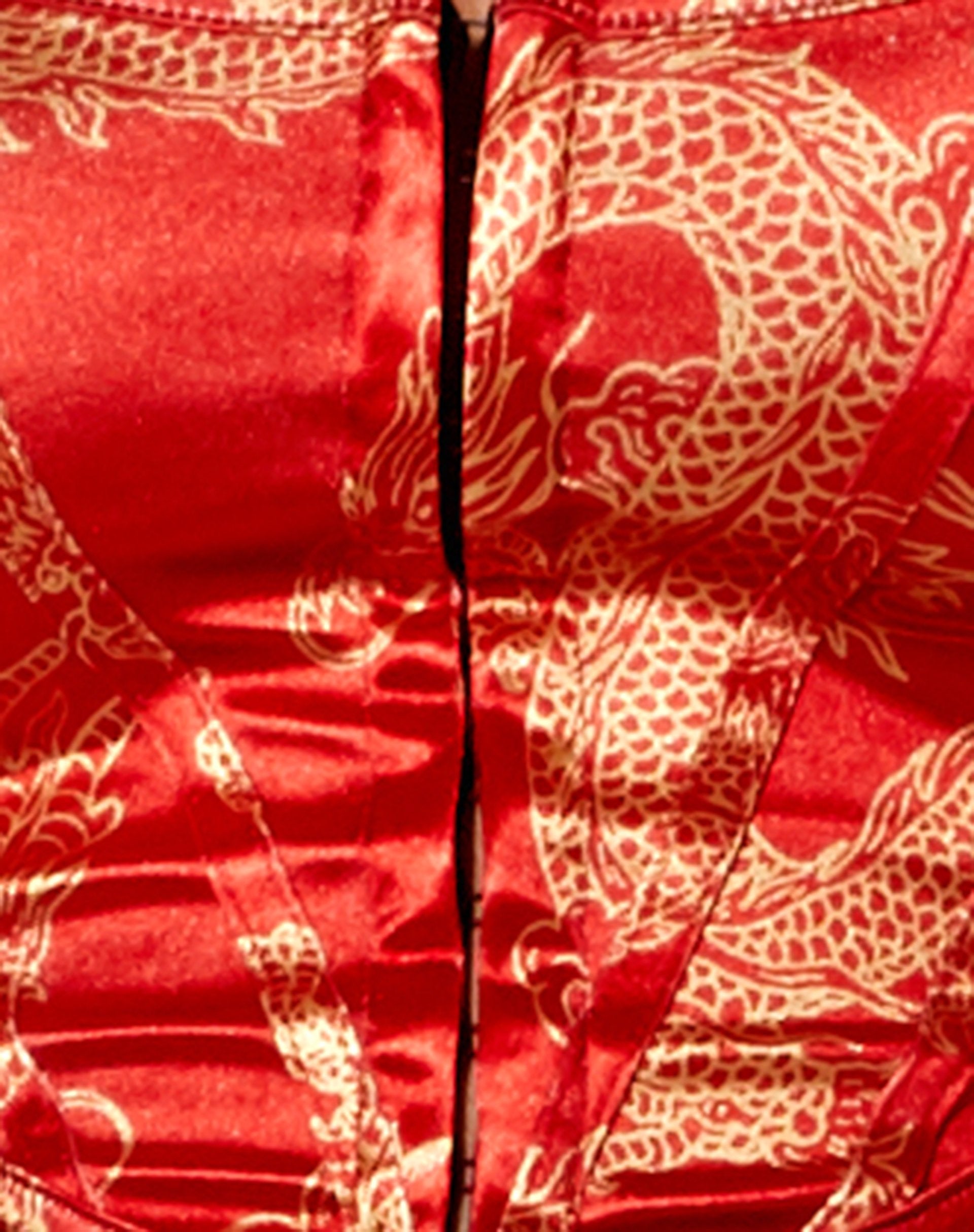 Immagine di Elci Corsetto Top in Fiore di Drago Rosso Oro