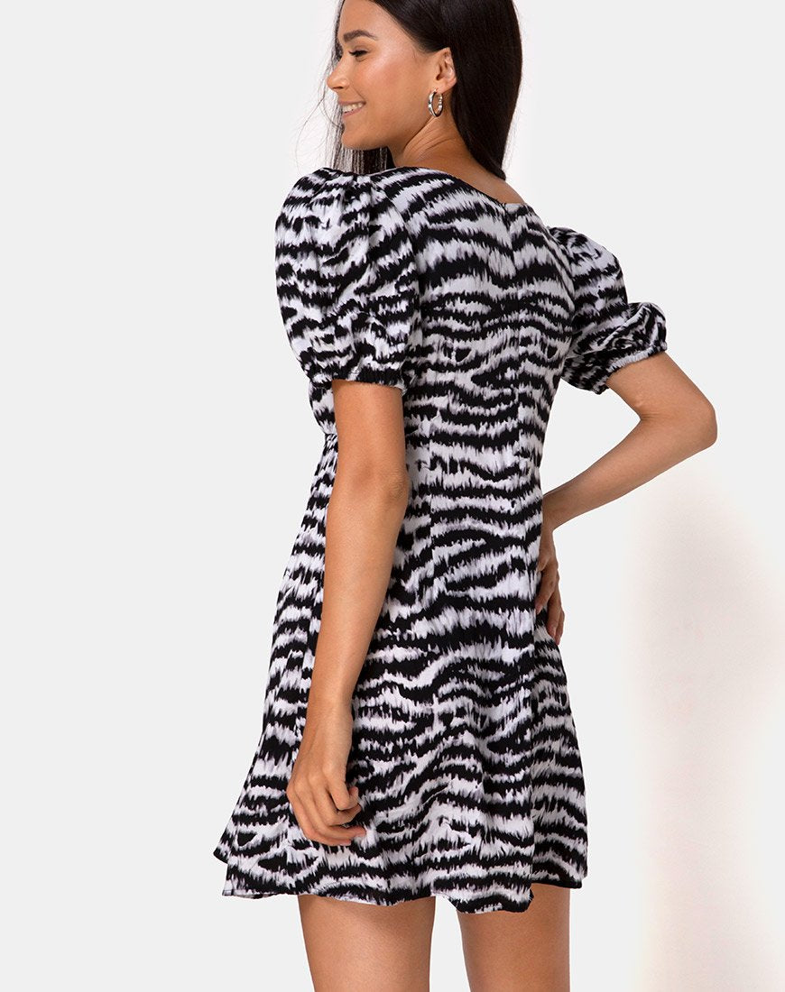 Abito Elcia in Animal Drip Grey