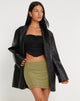 immagine di Eldon Mini Skirt in maglia oliva
