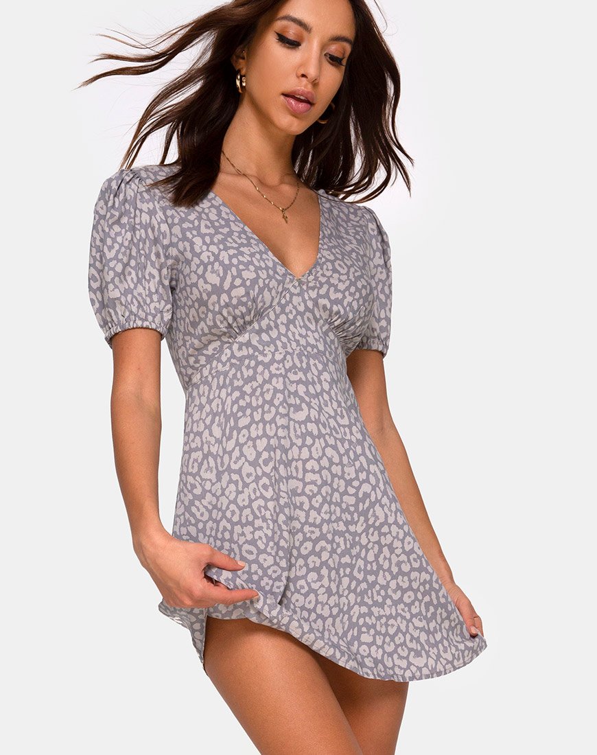 Immagine di Elfy Dress in Leopard Daze Grigio