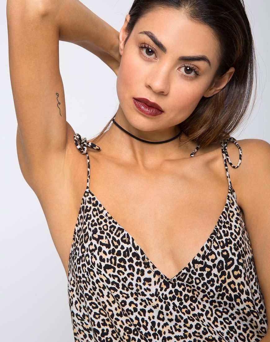 Immagine di Elgia Slip Dress in Rar Leopard Brown