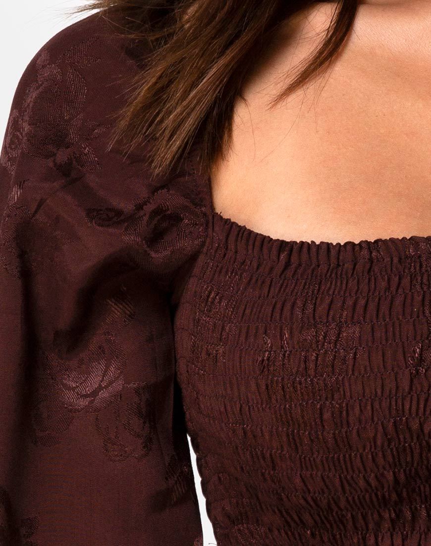 Immagine di Elina Top in raso rosa cacao