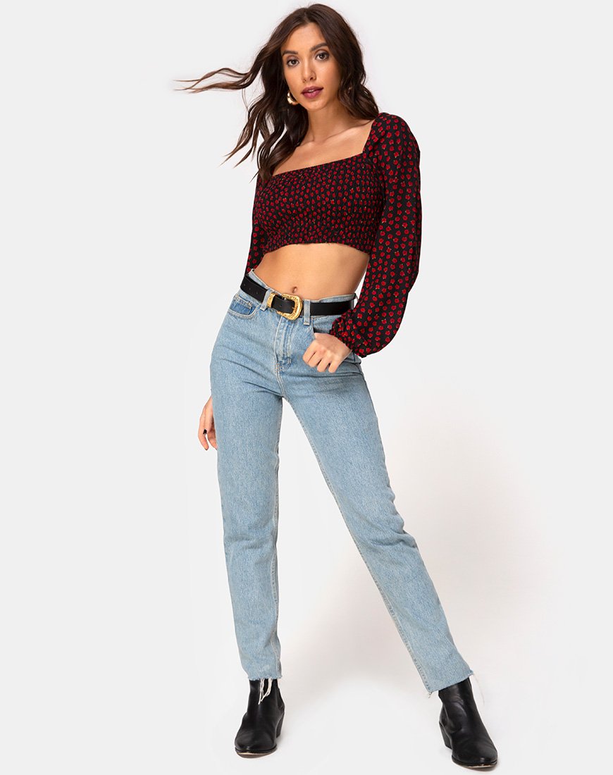 Immagine di Elina Top in Dotty Rose Nero