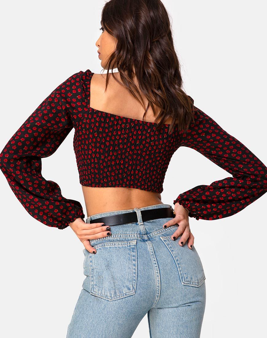 Immagine di Elina Top in Dotty Rose Nero