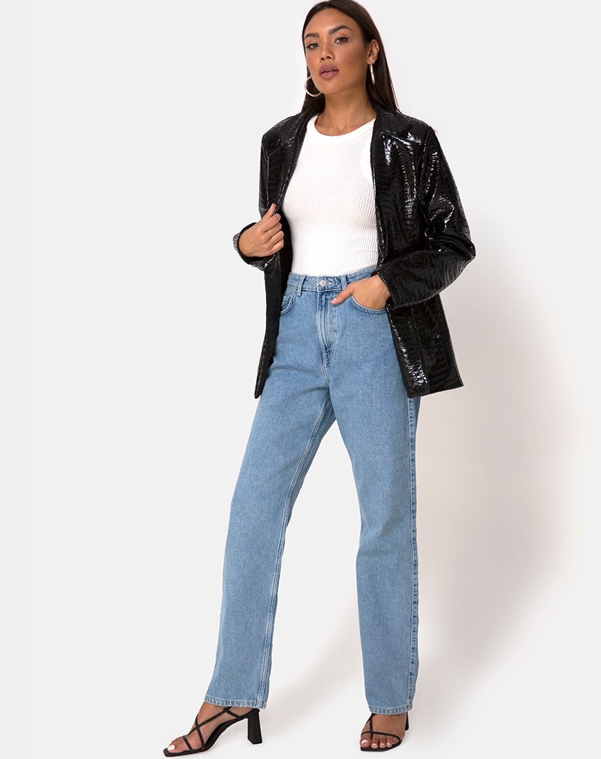 Immagine di Elize Blazer in Croc PU Nero
