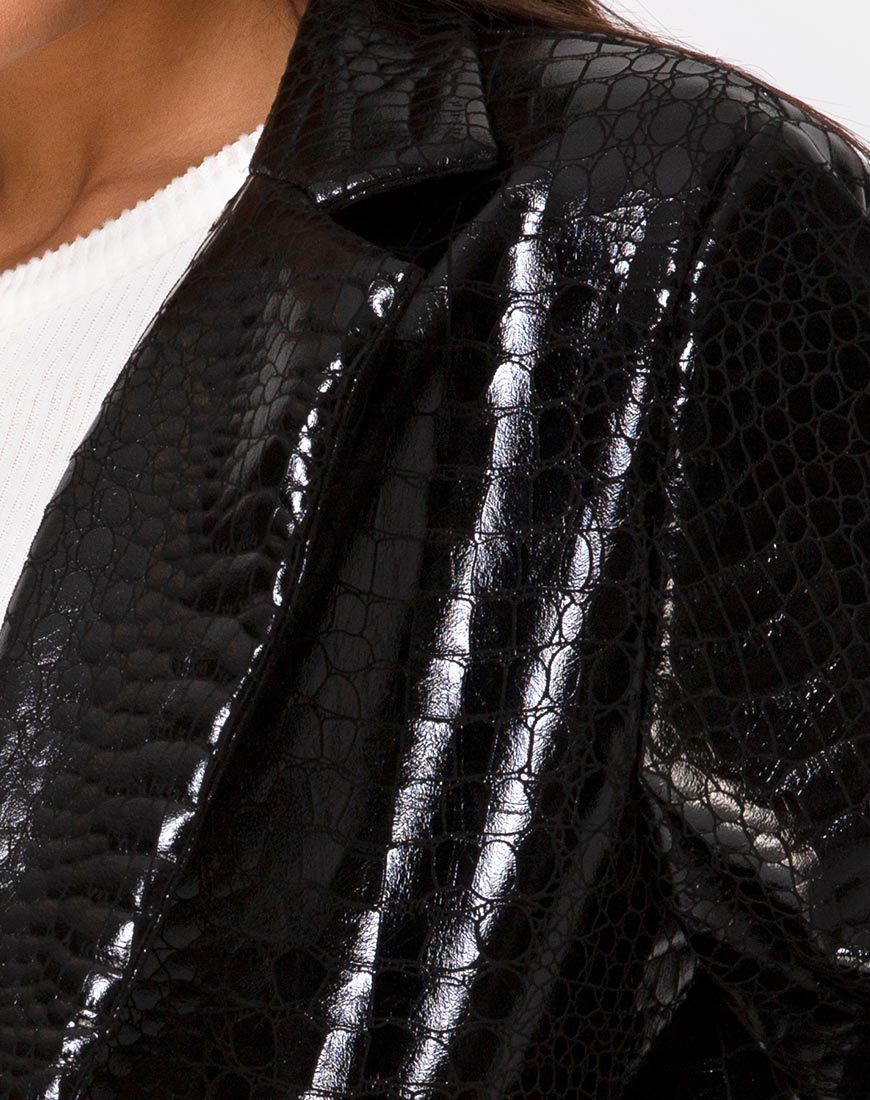Immagine di Elize Blazer in Croc PU Nero