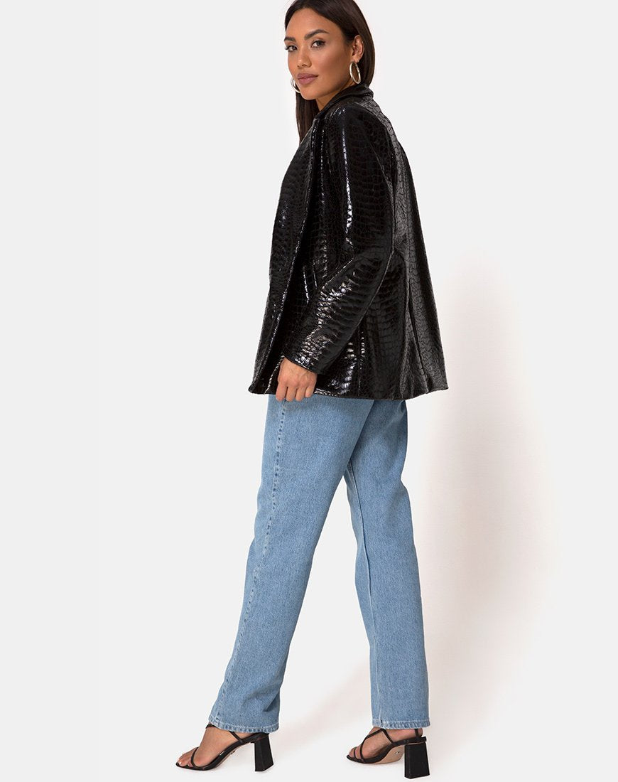 Immagine di Elize Blazer in Croc PU Nero