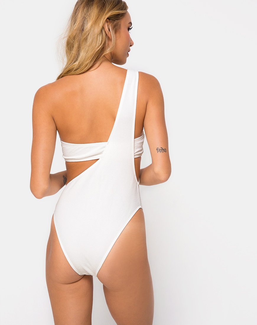Immagine di Elkin Costume da bagno in bianco strutturato