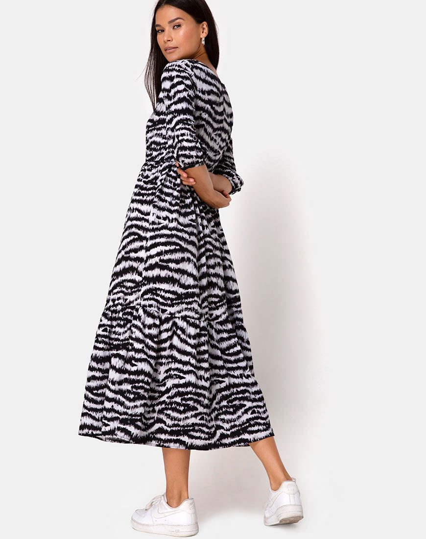 Ellery Abito Animal Drip Grigio